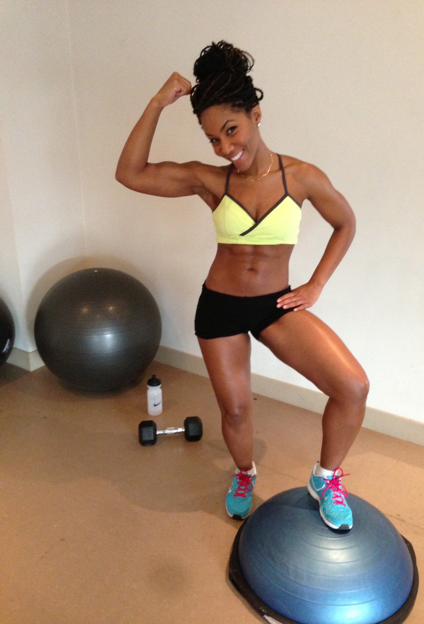 The beginning of my side hustle: my first "promo shoot" for my personal training business! Done by my best friend LOL.