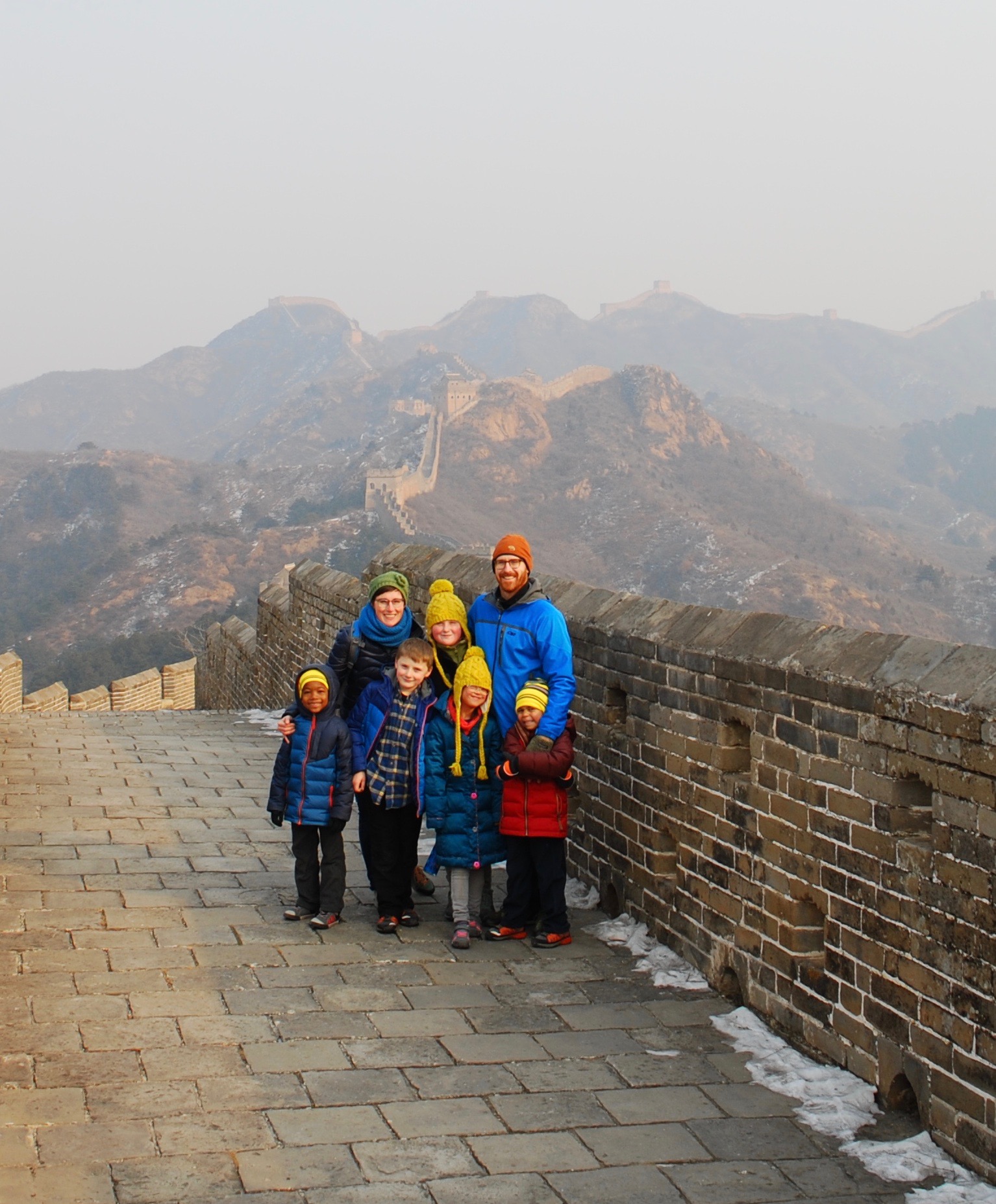 Andie and her family at The Great Wall of China!