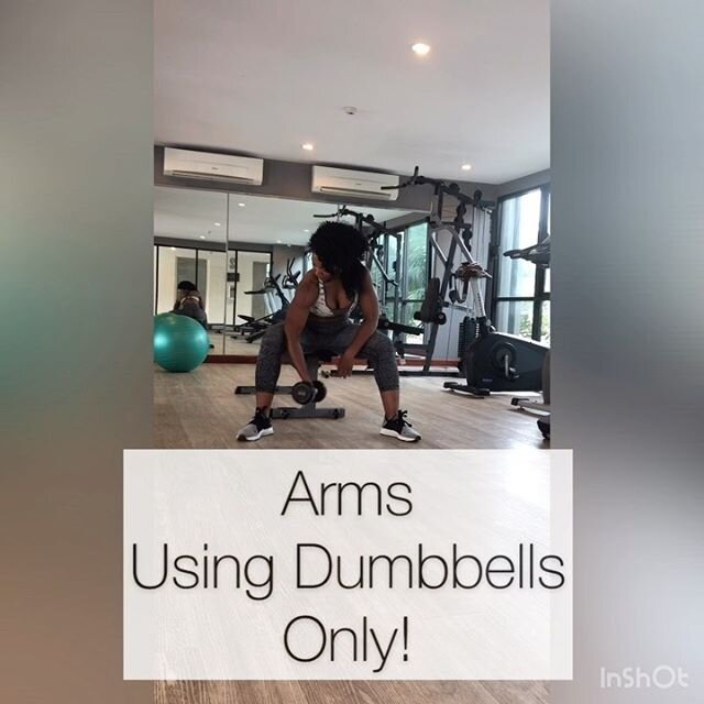 And its 𝐀𝐑𝐌 𝐃𝐀𝐘!! Happy Workout Wednesday Tribe! Here's a targeted arm workout for you guys, using only dumbbells and chair/bench!⁣
⁣
1) Concentration Curls (Biceps)⁣
2) Tricep Push Ups⁣⁣ (Triceps)⁣
3) Preacher Curls (Biceps)⁣
4) Tricep Extensi