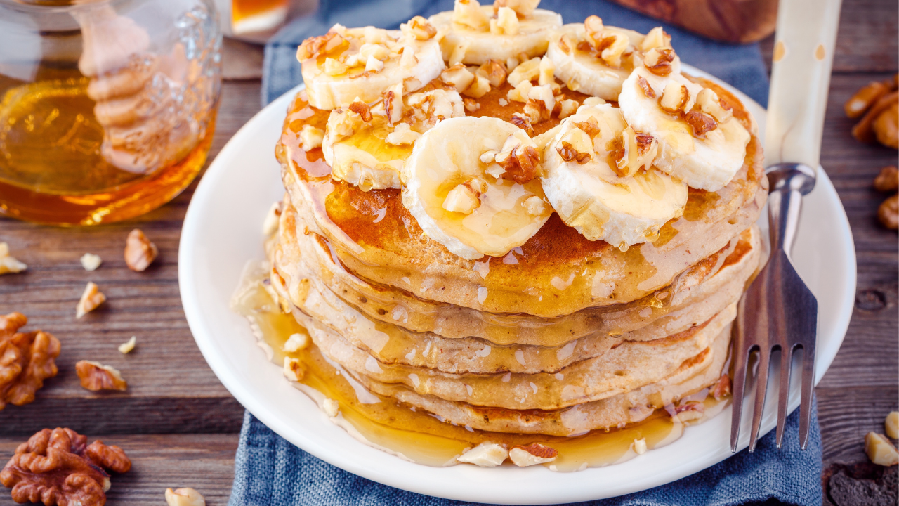 🌱 Banana Nut Protein Pancakes
