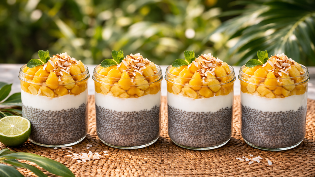 🌱 Tropical Layered Chia Pudding