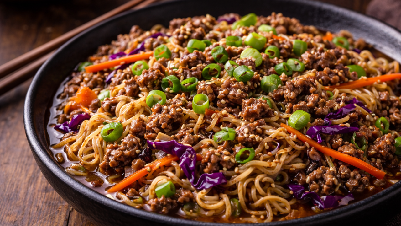 One Pan 20-Minute Beef Ramen
