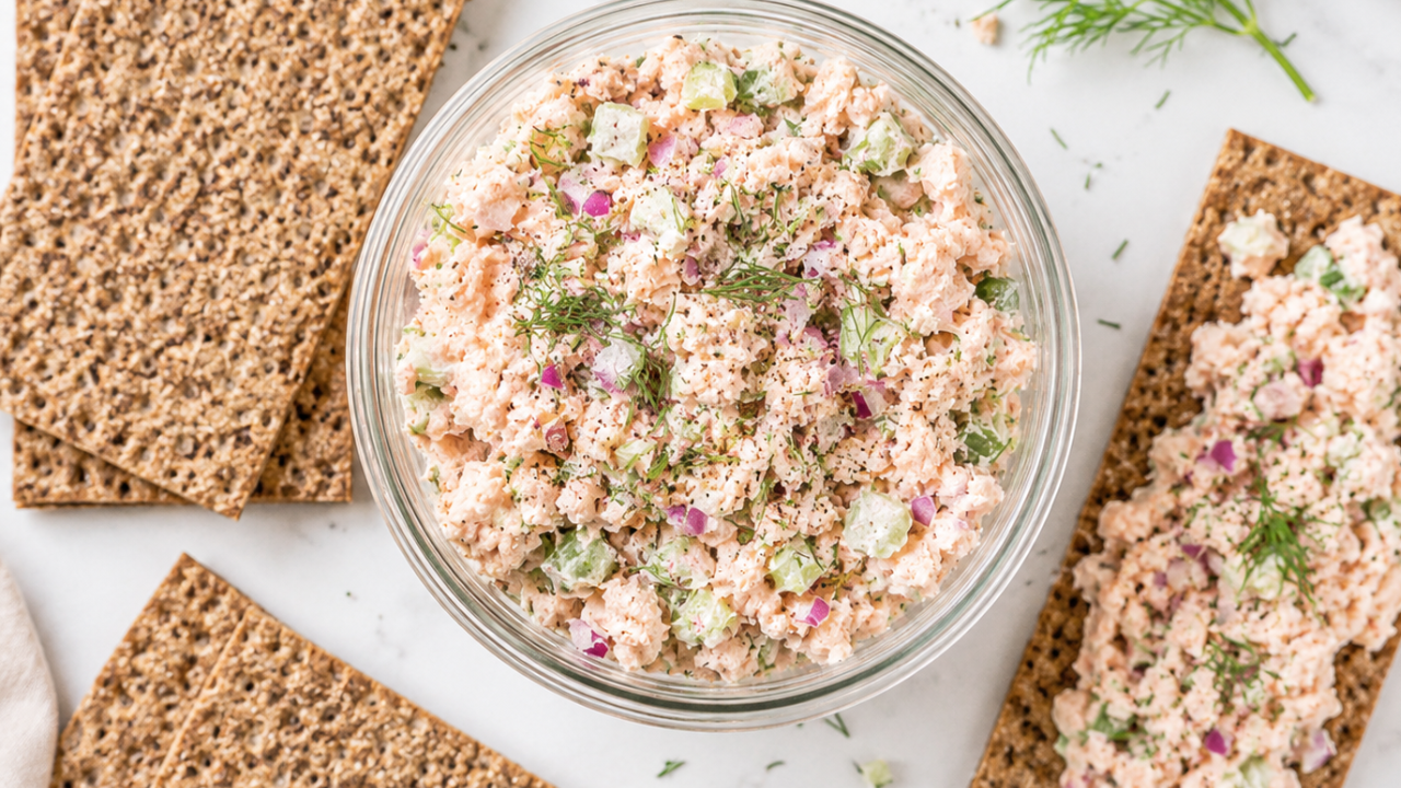 10 Minute Creamy Salmon Salad