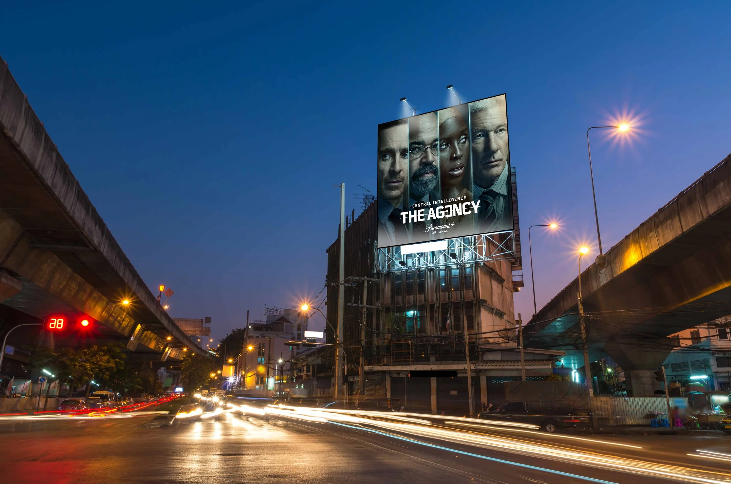   The Agency  on  Paramount+  DOOH advertisement 