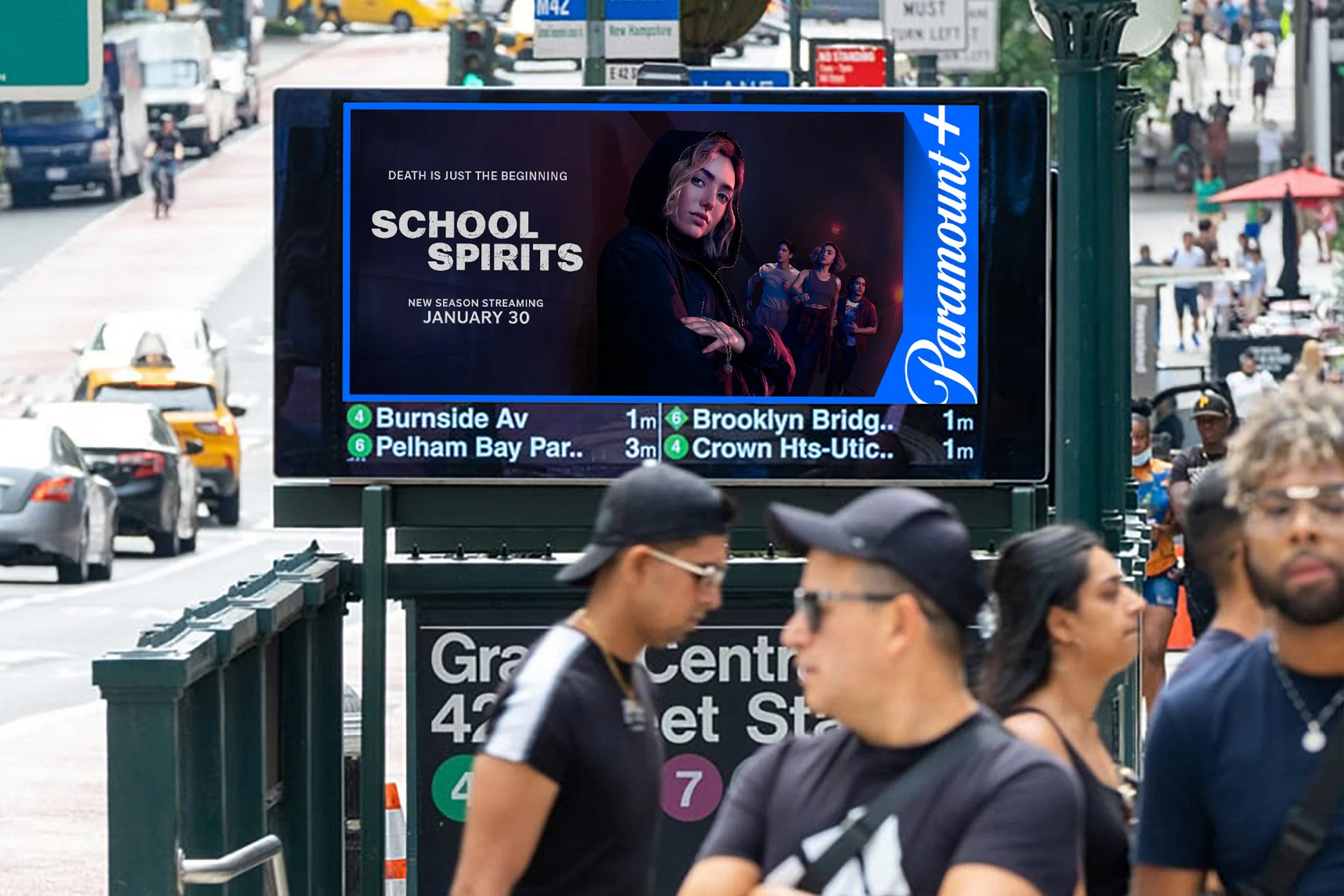   School Spirits  on  Paramount+  DOOH advertisement 