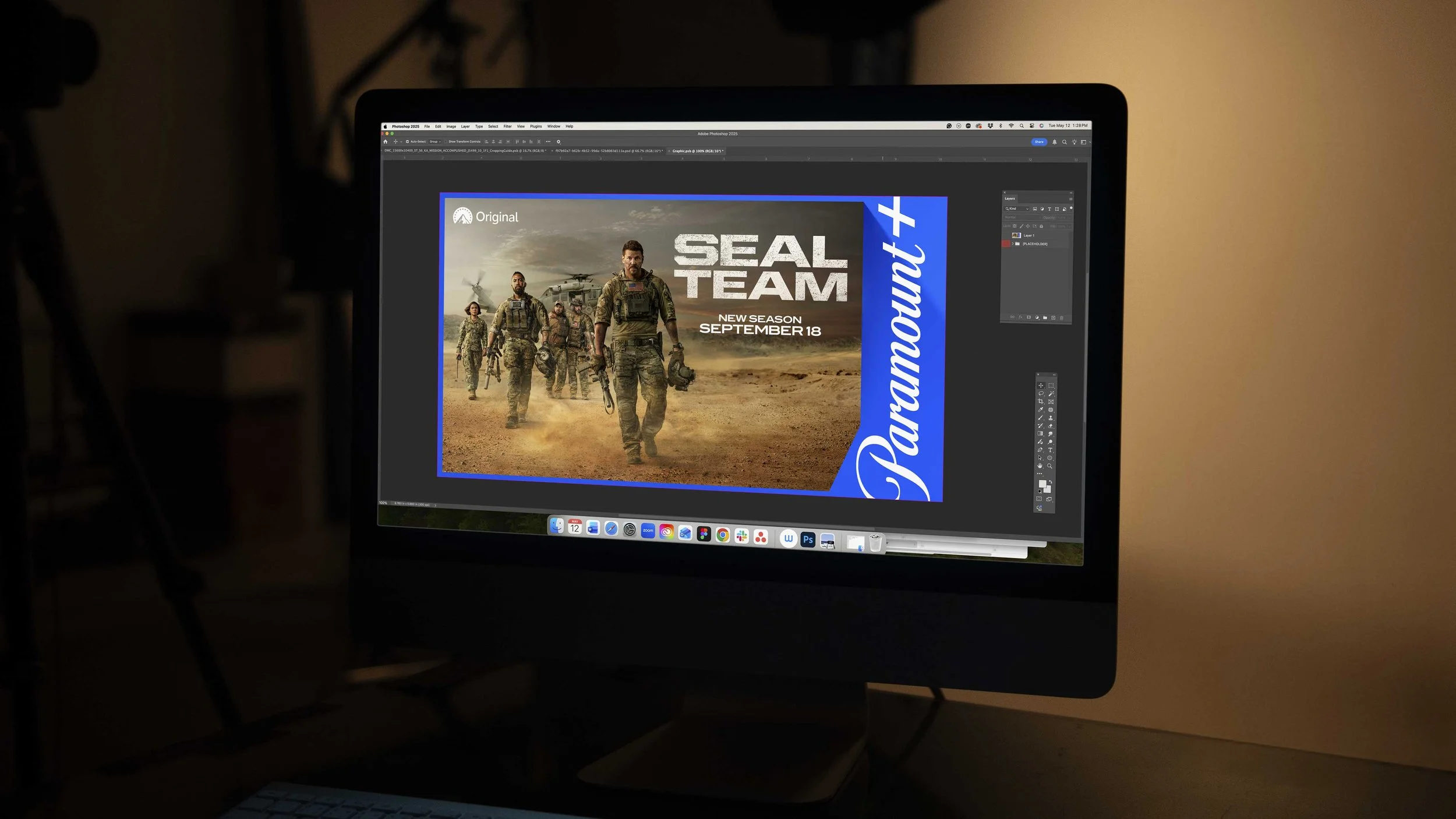  Key art design for  SEAL TEAM  on  Paramount+  