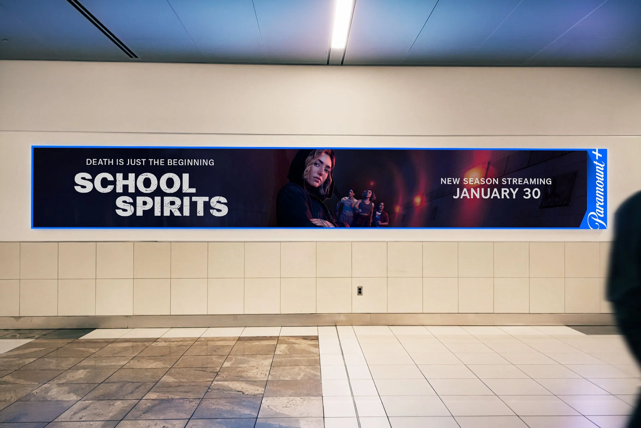   School Spirits  on  Paramount+  DOOH advertisement 