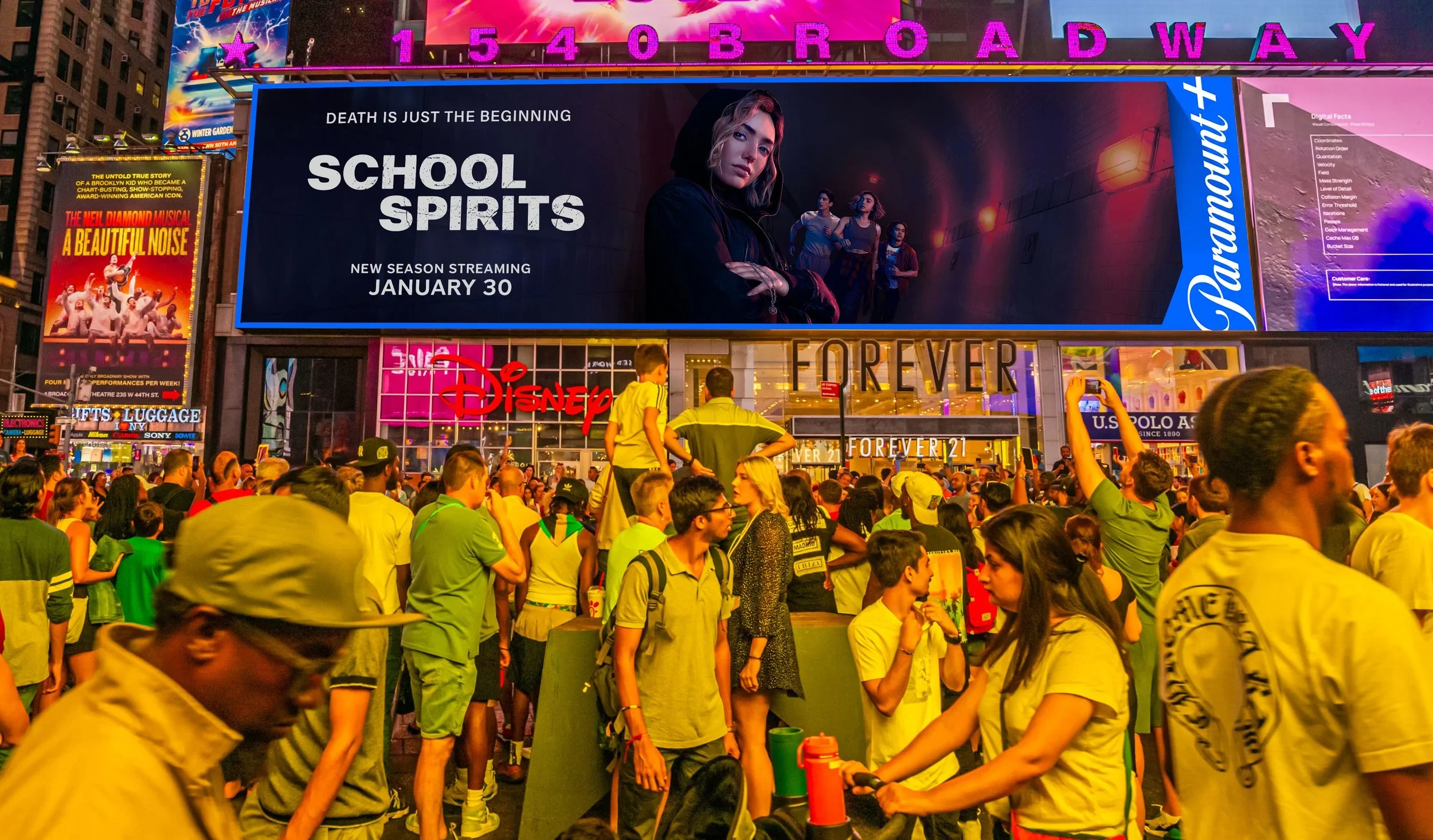   School Spirits  on  Paramount+  DOOH advertisement 