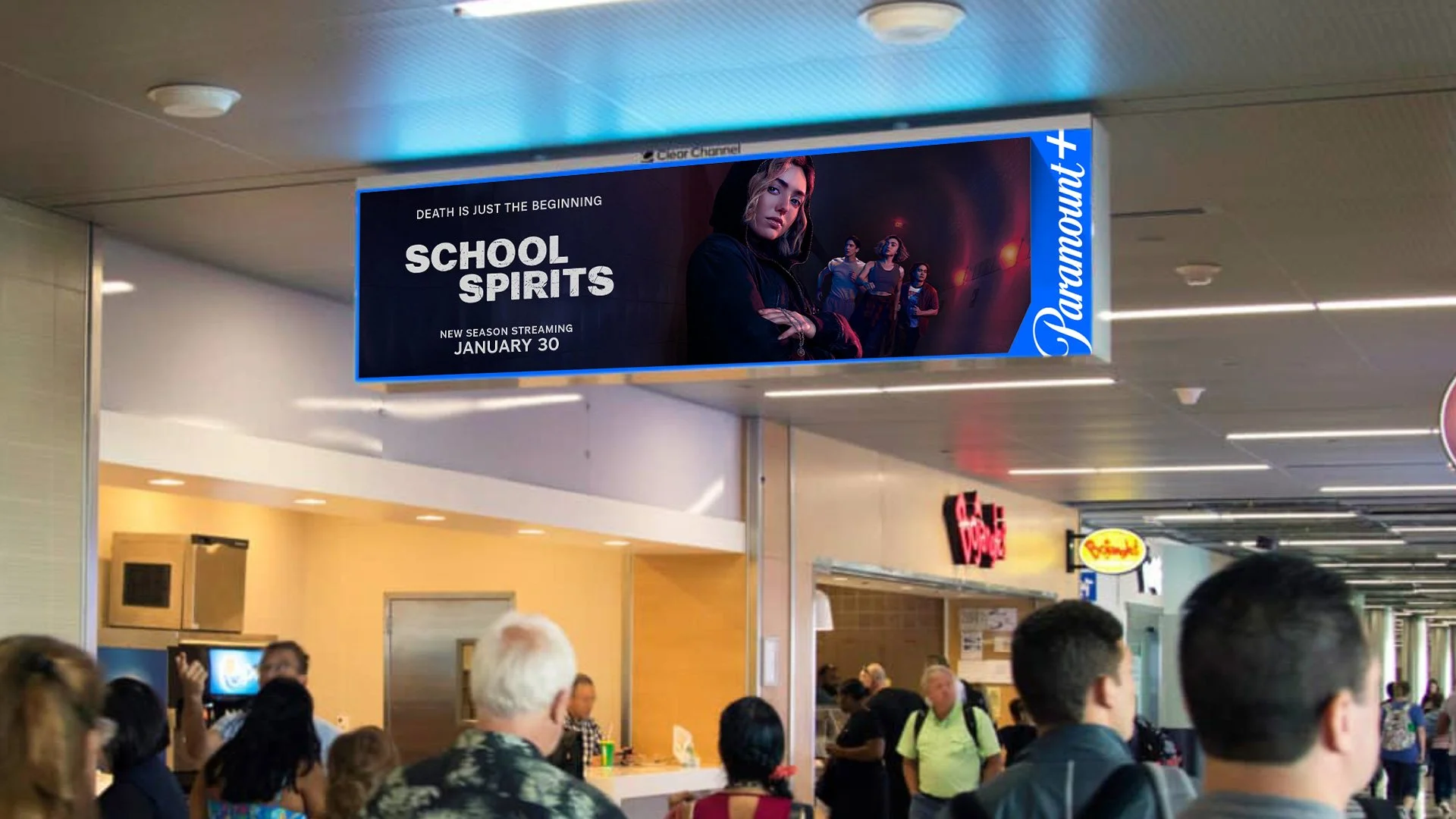   School Spirits  on  Paramount+  DOOH advertisement 