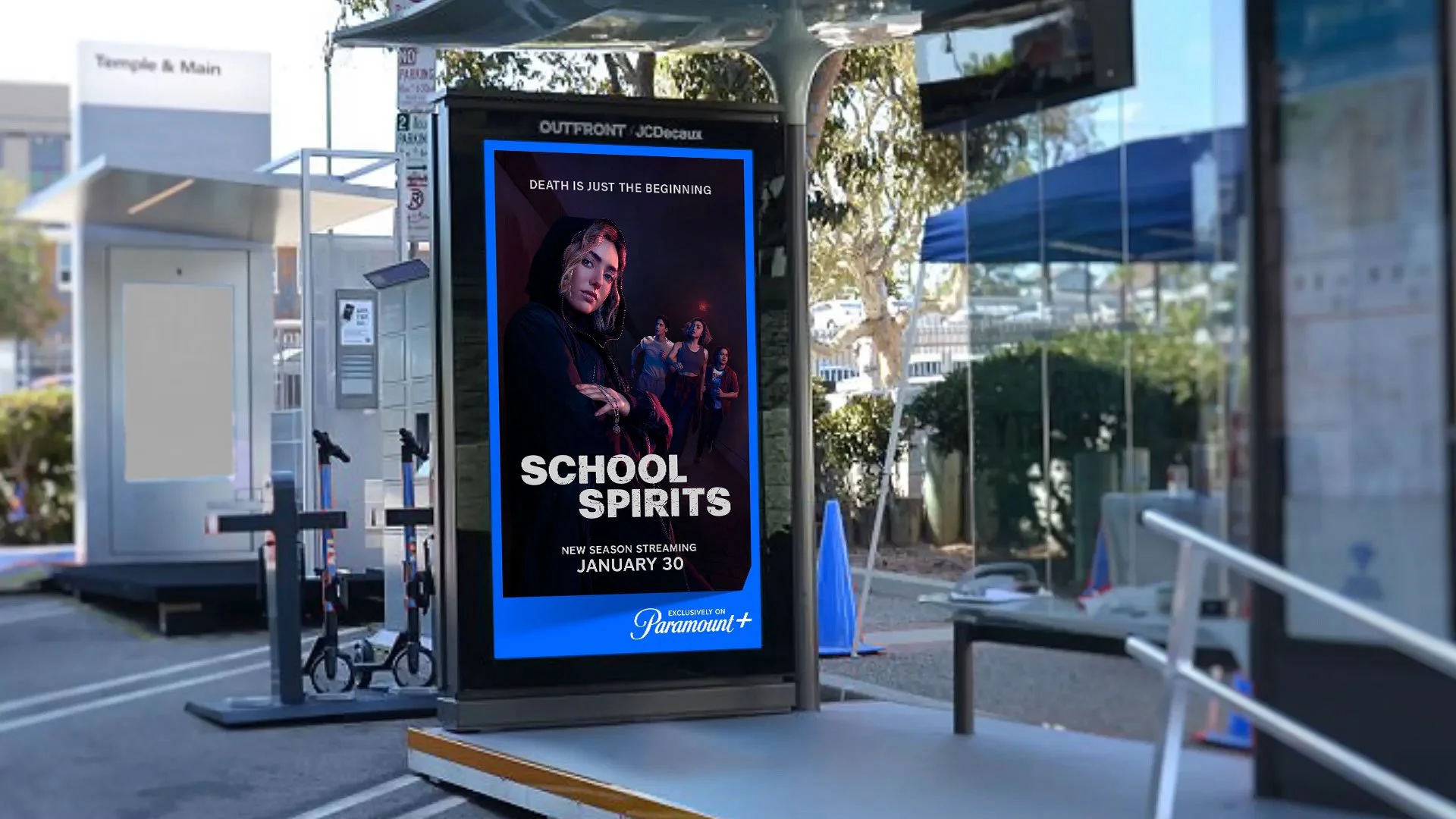   School Spirits  on  Paramount+  DOOH advertisement 