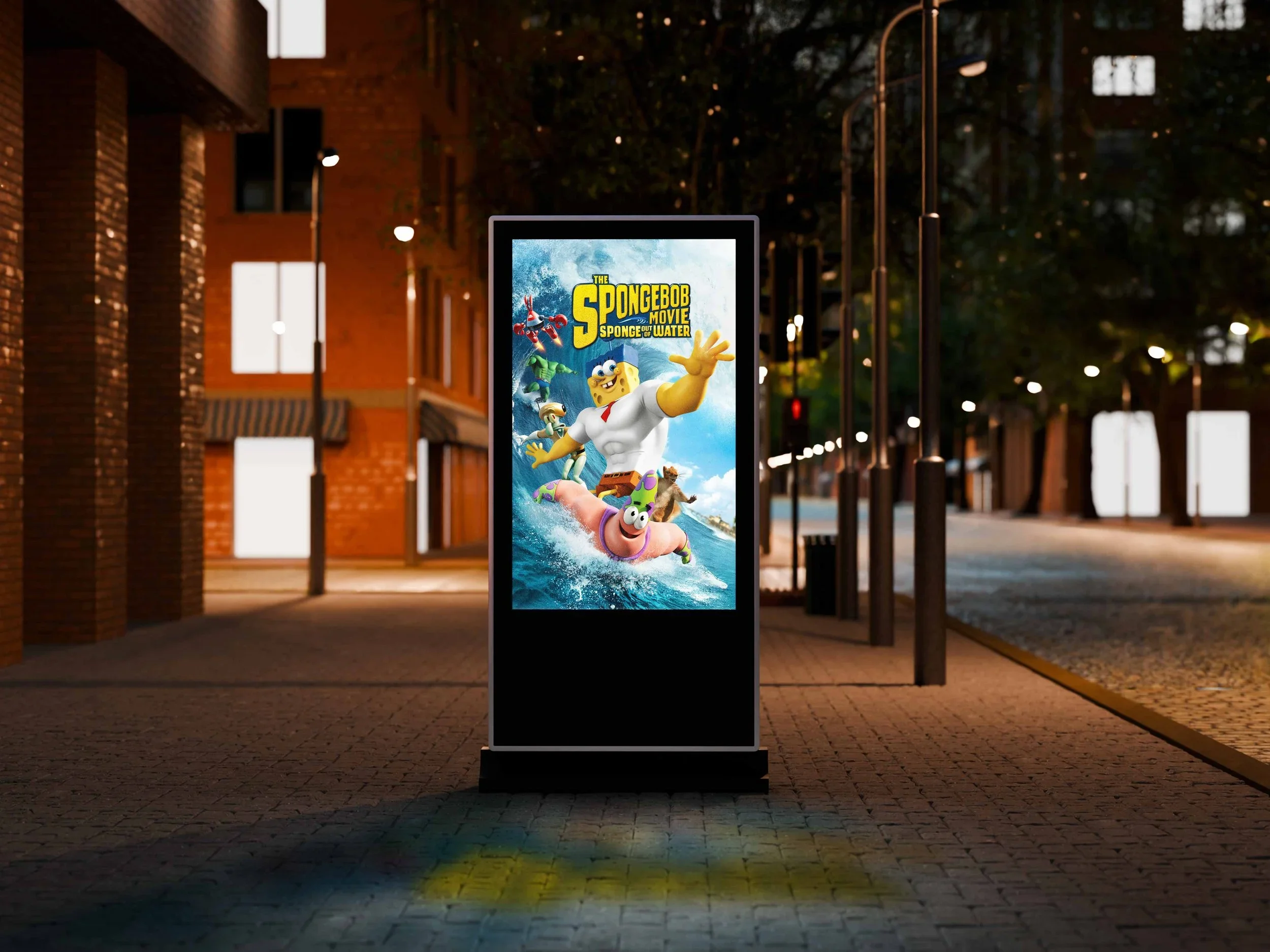   Spongebob Movie  on  Paramount+  DOOH advertisement 