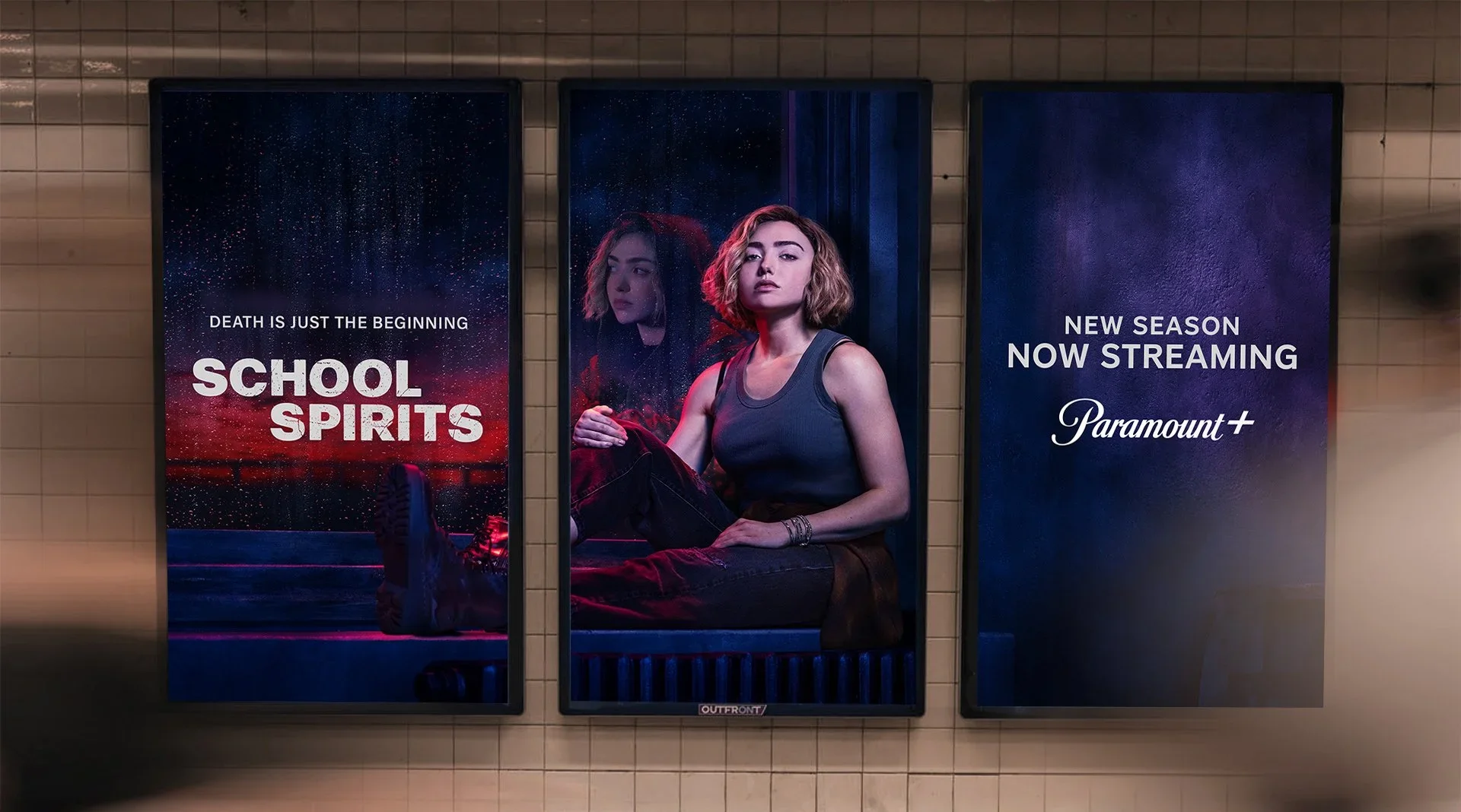   School Spirits  on  Paramount+  DOOH advertisement 