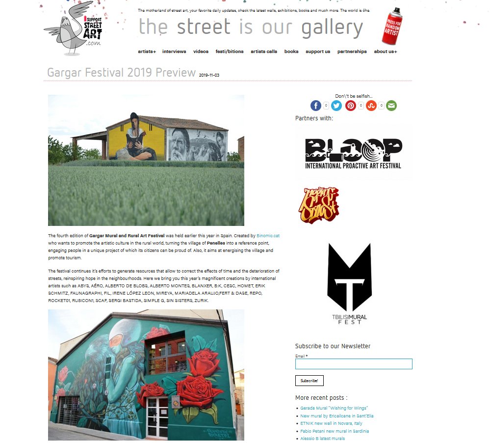 I support street art - Gargar Festival 2019 Preview