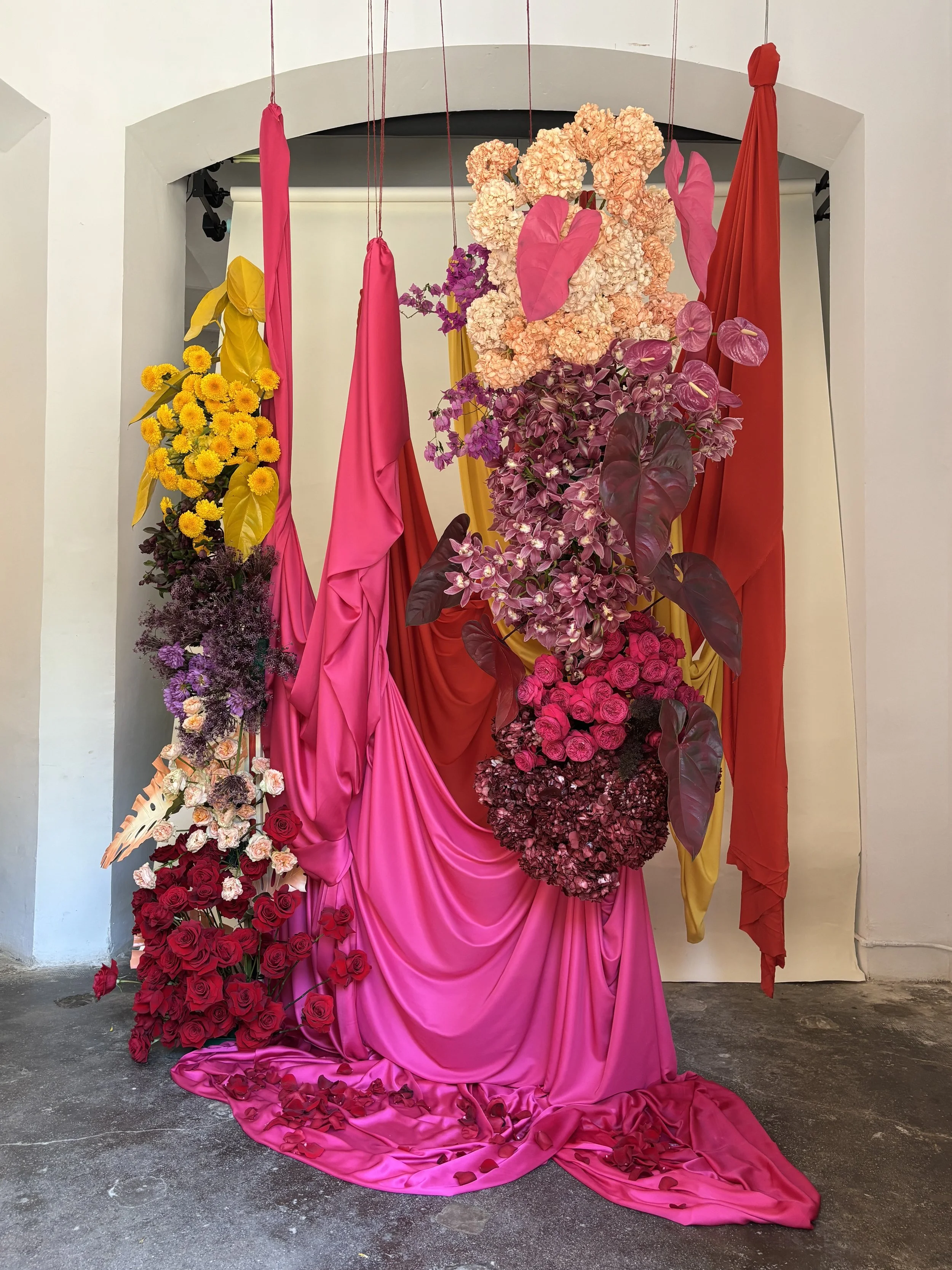 Instalación rosa