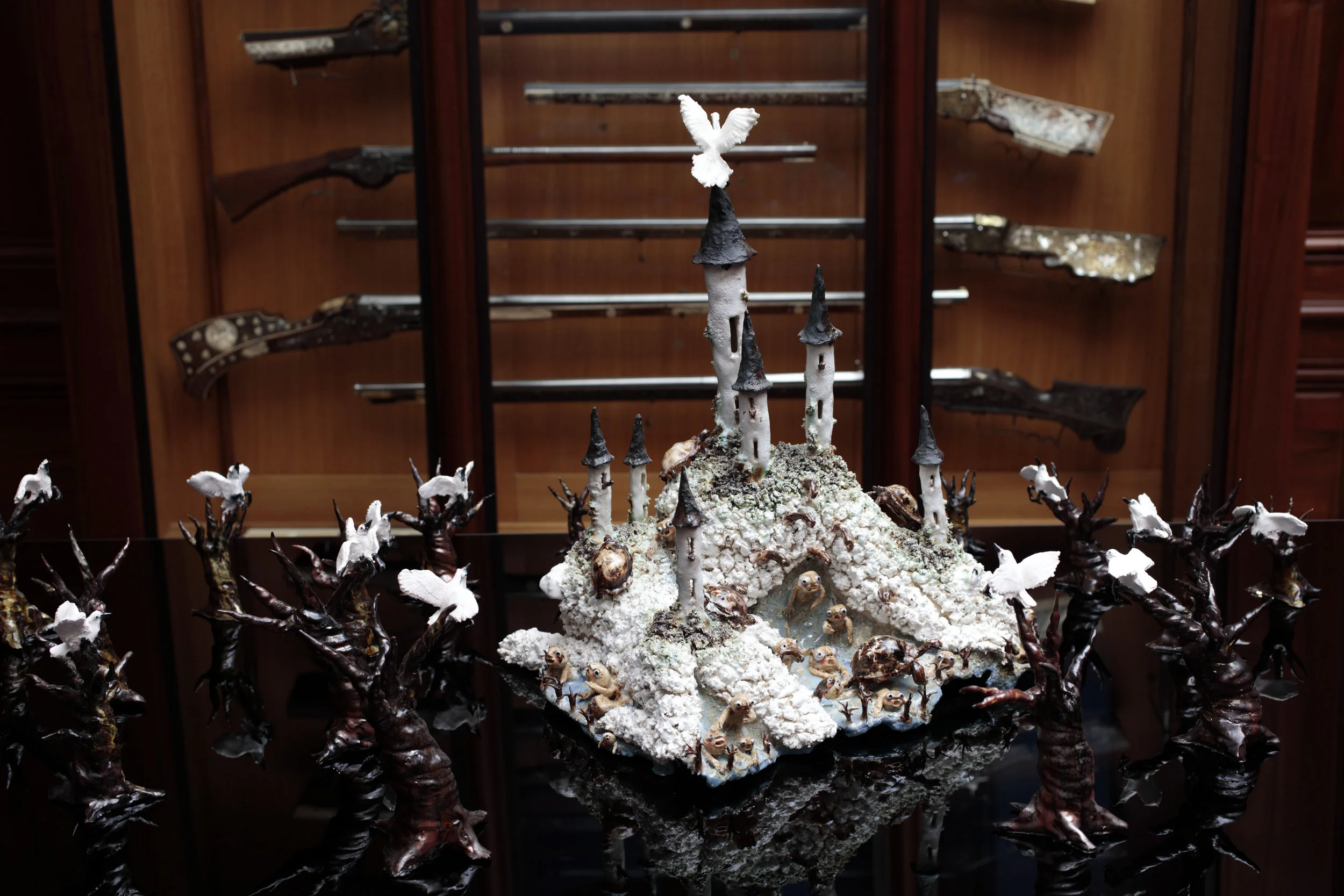  Vue d'exposition :&nbsp; En plein coeur , Musée de la Chasse et de la Nature, Paris 2017 