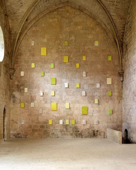 Vue d'exposition : dans le jardin des simples, Abbaye de Silvacane, du 10 juin au 20 août 2017