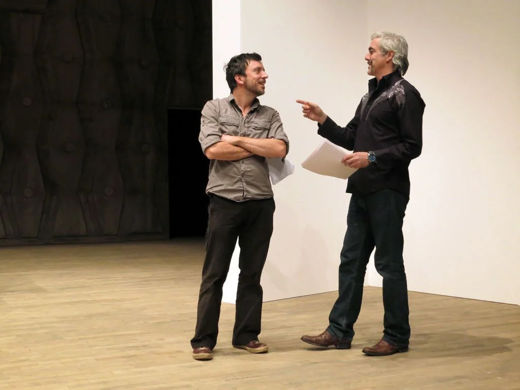 Claude Closky, ‘Private View’, 2006-11, staged by Yves Lefebvre, STUK, Leuven, 2012. View of excerpt 1, Pierre Van Heddegem as Piero, Davis Freeman as Franz “(...) Italien (...)”.jpg