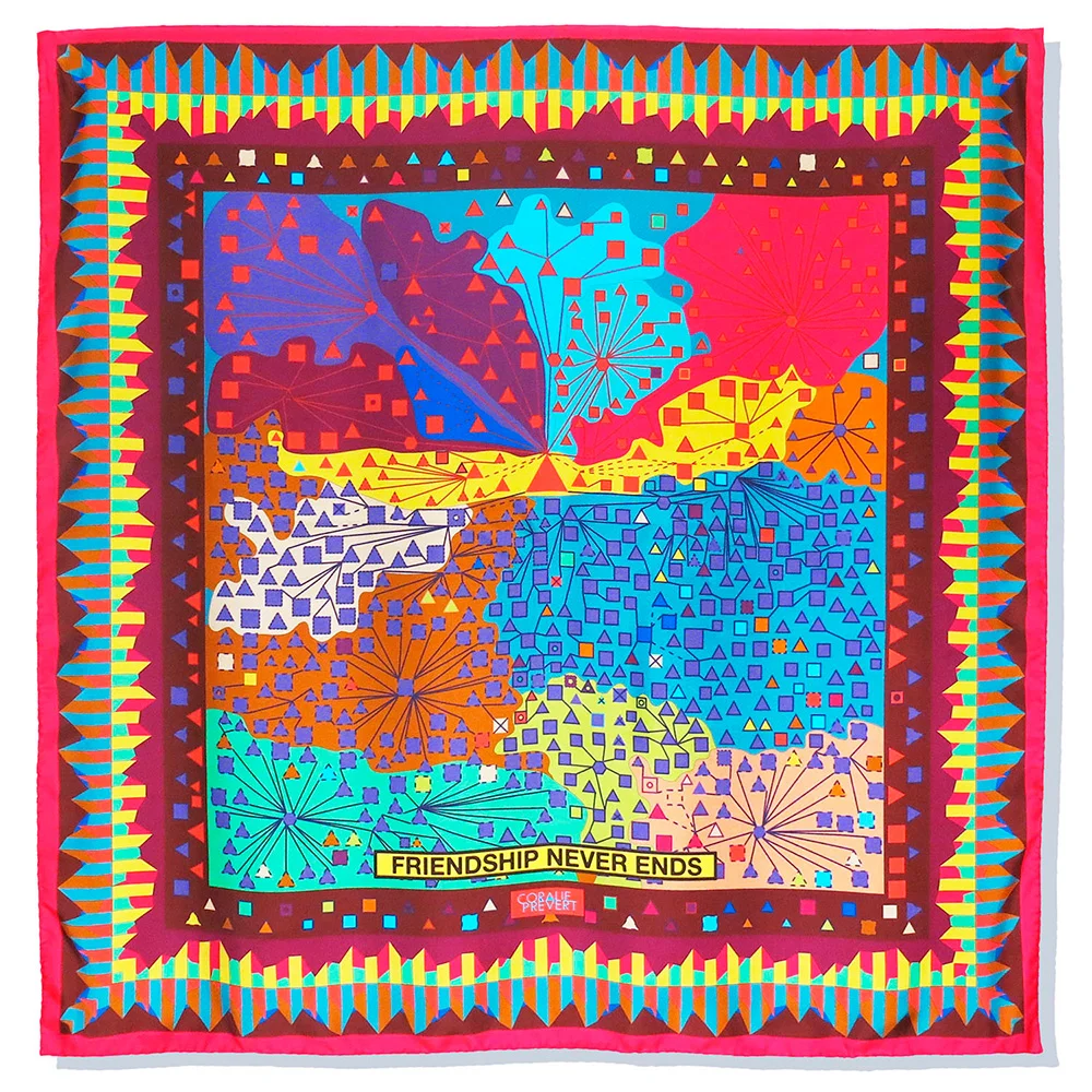 Foulard en soie, cadeau idéal, impirmé en Italie, design