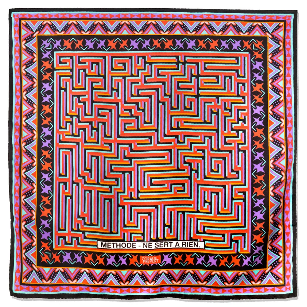 Foulard en soie, cadeau idéal, impirmé en Italie, design