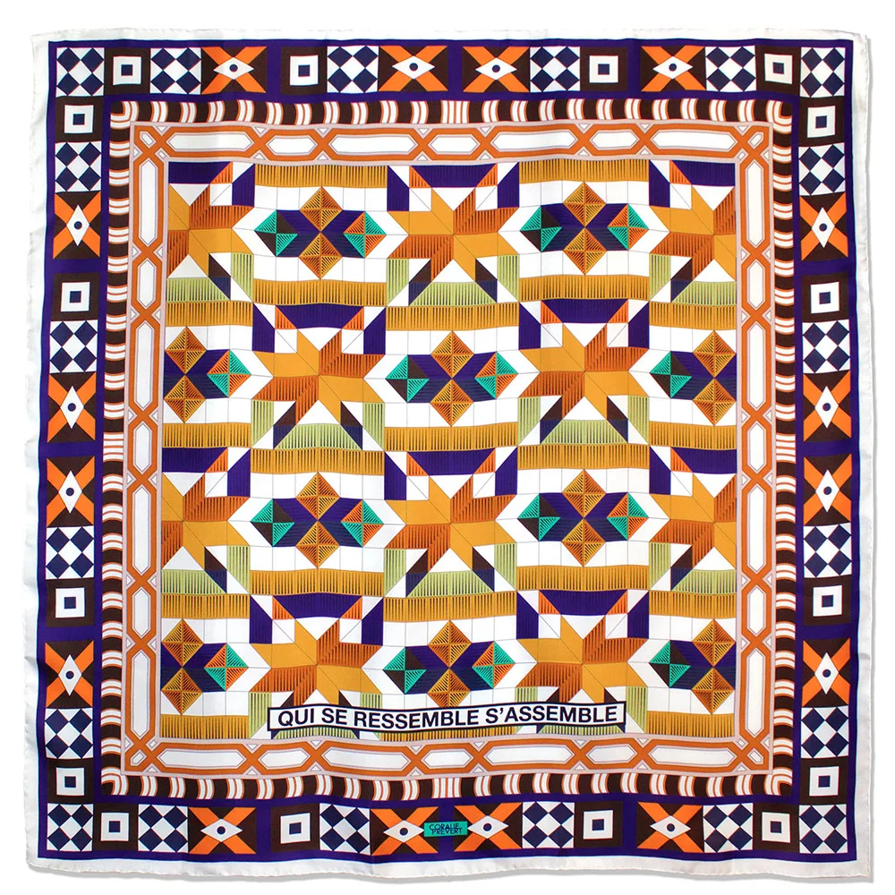 Foulard en soie, cadeau idéal, impirmé en Italie, design