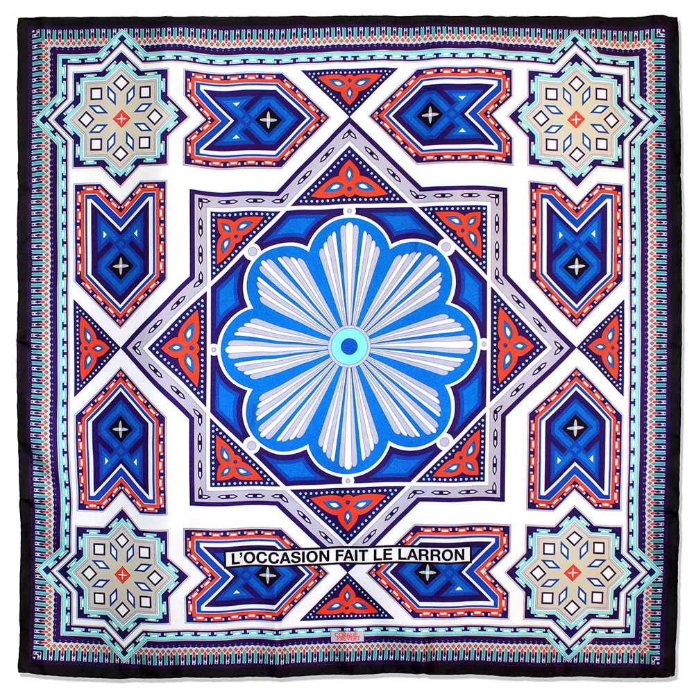 Foulard en soie, cadeau idéal, impirmé en Italie, design