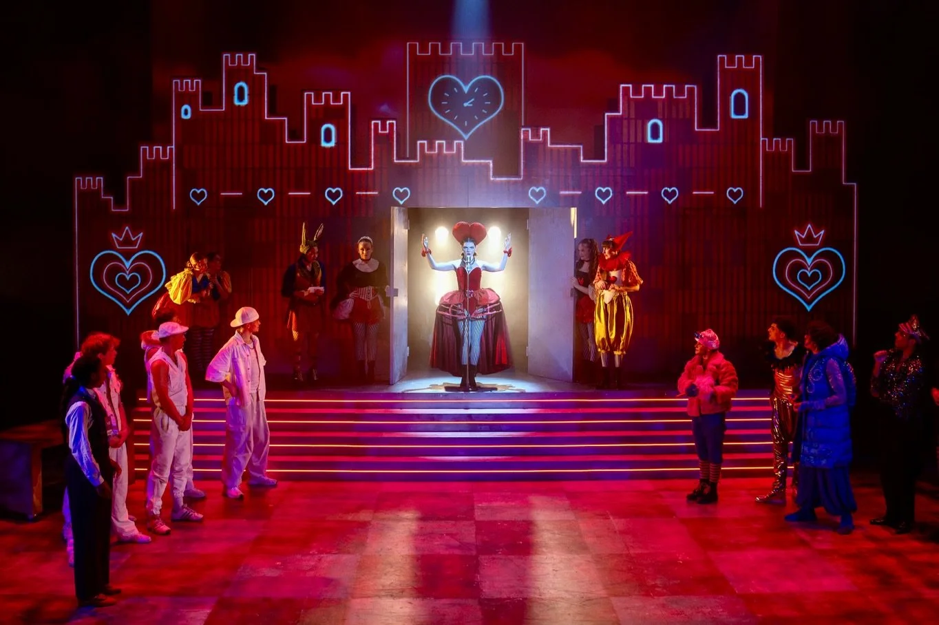 🐇 There&rsquo;s a chance you might have seen my little Reel teaser but I&rsquo;m delighted to share some of the production shots of my recent set &amp; video design for WONDERLAND at Guildford School of Acting

Director: Christian Durham
MD: Michael