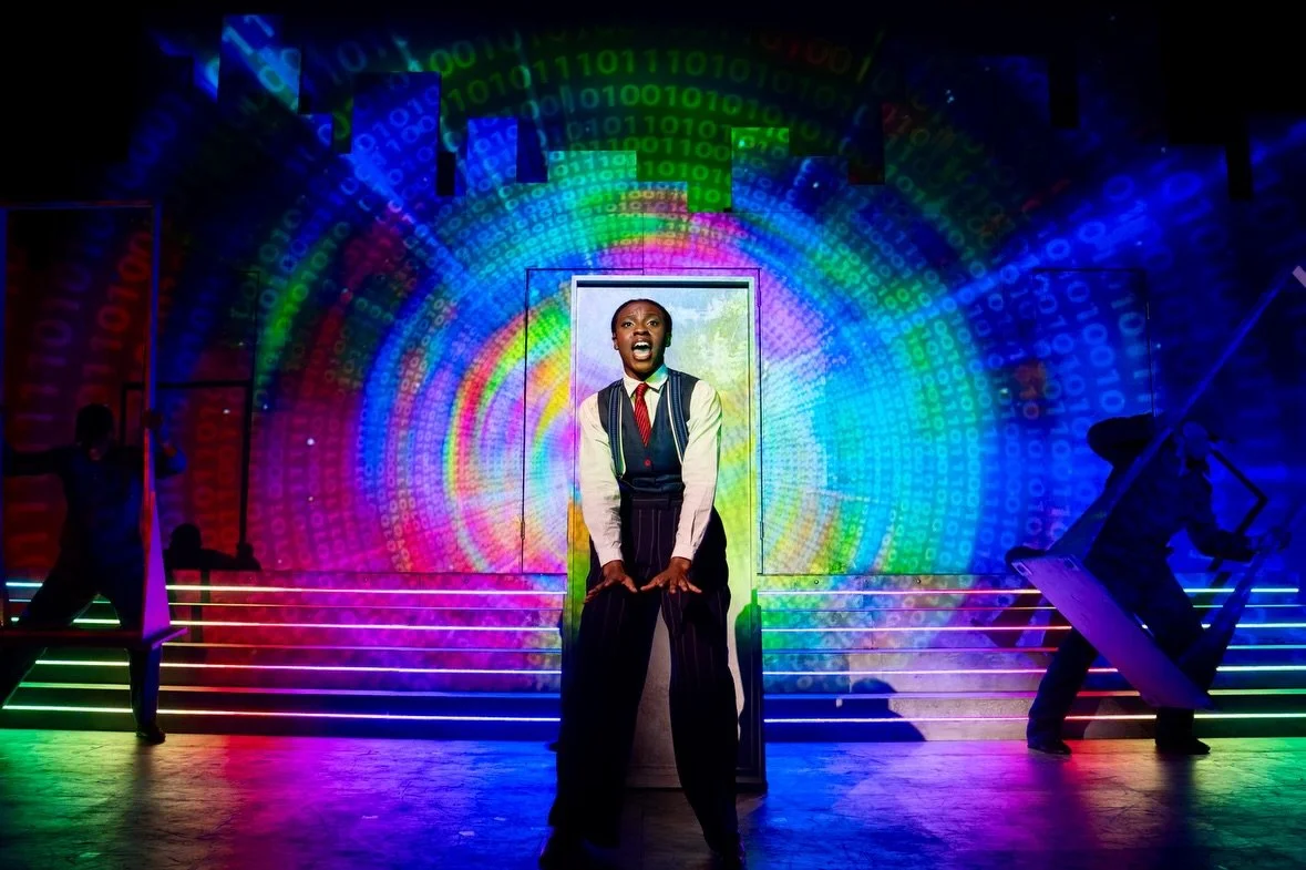 🐇 There&rsquo;s a chance you might have seen my little Reel teaser but I&rsquo;m delighted to share some of the production shots of my recent set &amp; video design for WONDERLAND at Guildford School of Acting 

Director: Christian Durham
MD: Michae