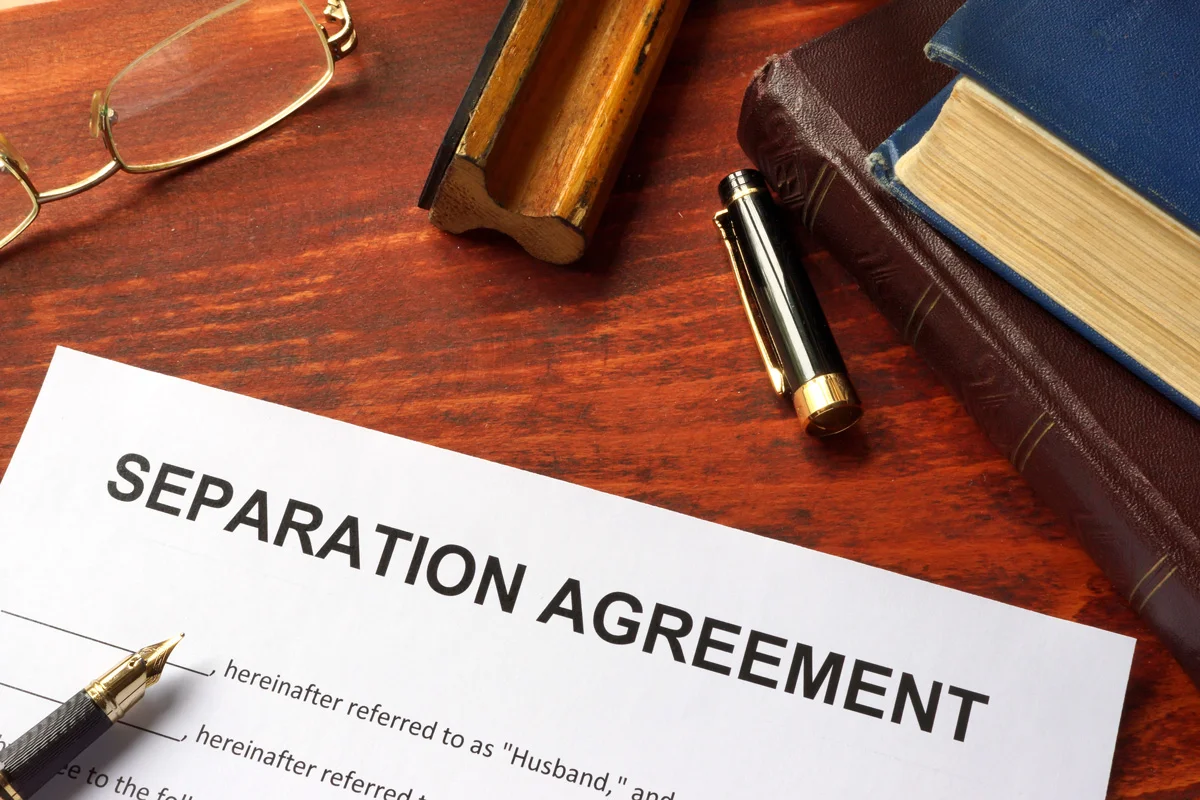 A separation agreement in an uncontested divorce