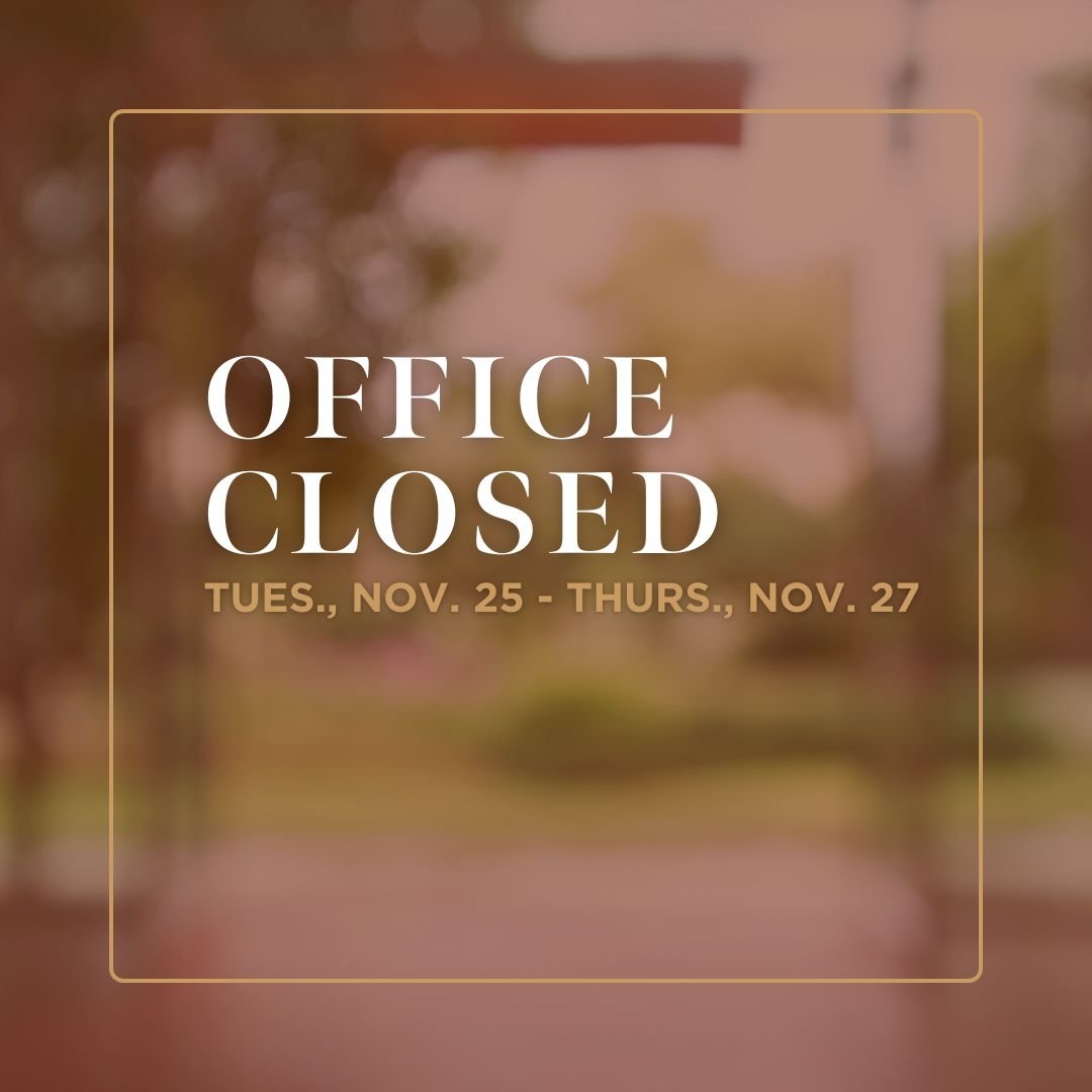 Our church office will be closed today through Thursday in light of the Thanksgiving holiday. We will resume normal office hours on Monday, December 1. We hope you have a blessed Thanksgiving!