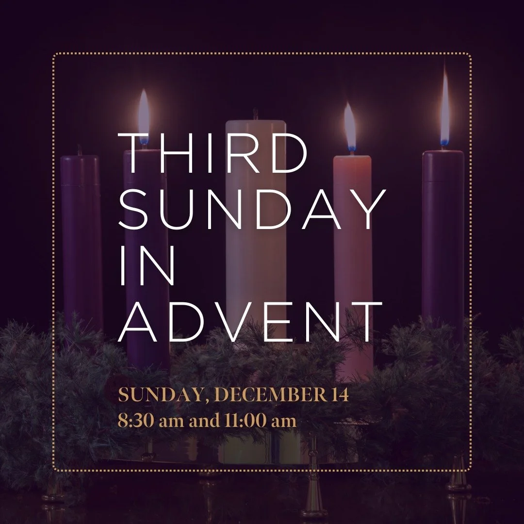 This Sunday on the third Sunday of Advent we'll light the Candle of Joy on our Advent wreath as we joyfully anticipate the arrival of Jesus. We hope you can join us for worship as we continue our celebration of the Advent season!