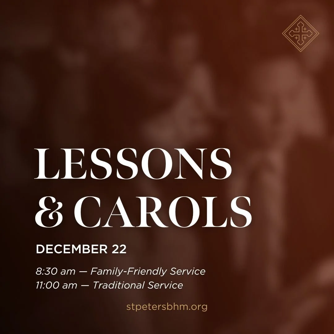 Join us this Sunday for our Lessons &amp; Carols service! The 8:30 am service will be a family friendly abbreviated service with a nativity play and song performed by our children. The 11:00 am service will be a more traditional Lessons &amp; Carols 