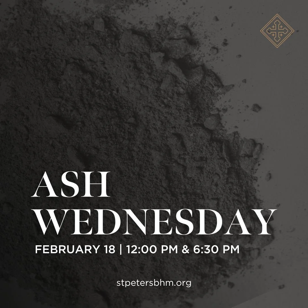 Join us next week for one of our Ash Wednesday services! Services will take place at 12:00 pm and 6:30 pm. We hope you encounter the Lord more deeply in this upcoming season of Lent.