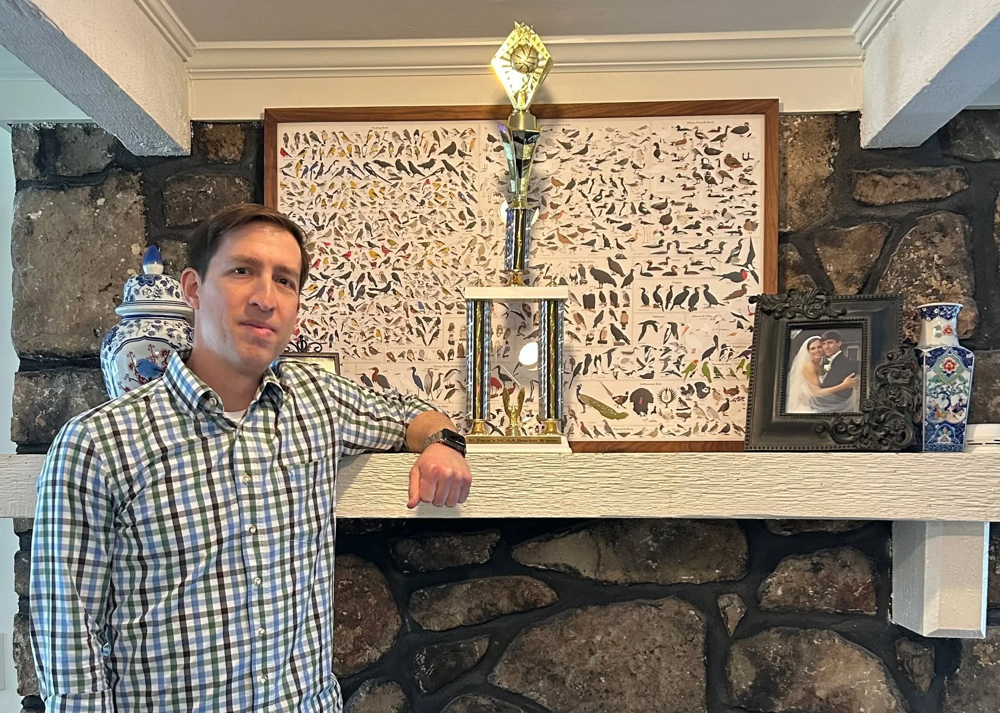 It's that time of year again...time to sign up for the St. Peter's March Madness Bracket Challenge! Who will take home our coveted trophy for the next year? Our 2025 winner, Jet Jackson, has enjoyed the trophy in a prized position on his mantel for t