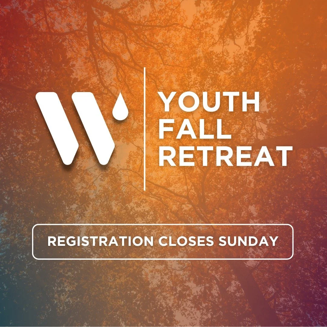 Parents -- don't forget registration for the youth Fall Retreat end this Sunday! Reach out to Andrew or Hila Grace with questions.