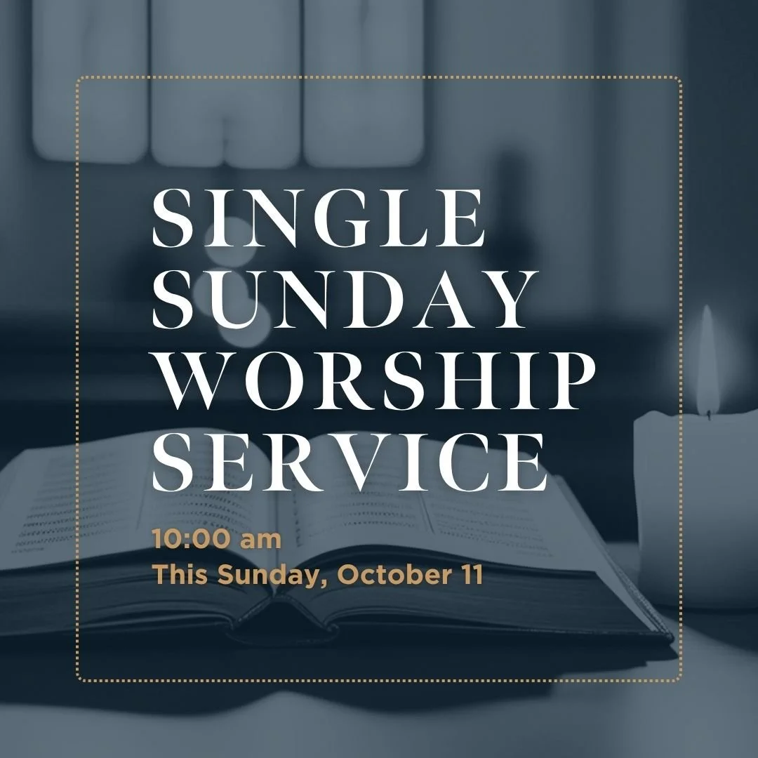 Friends, remember that this Sunday we will gather together in only one worship service at 10:00 am in light of the holiday weekend. There will also be no Core Classes gathering on this day. We hope to see you for worship at 10:00!