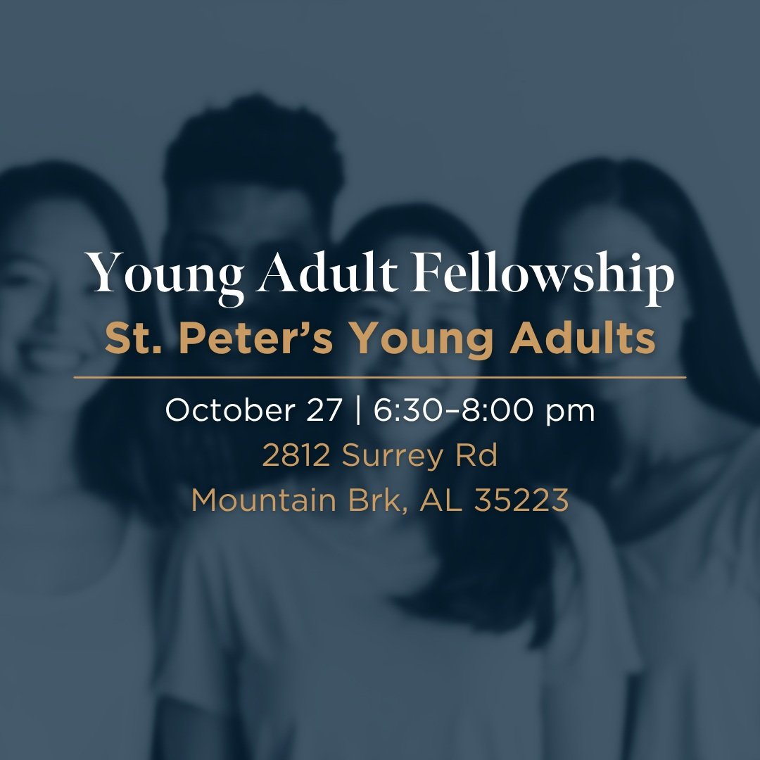 We are looking forward to our Young Adult Fellowship tomorrow night! There's still time to register on Planning Center&mdash;and bring a friend!