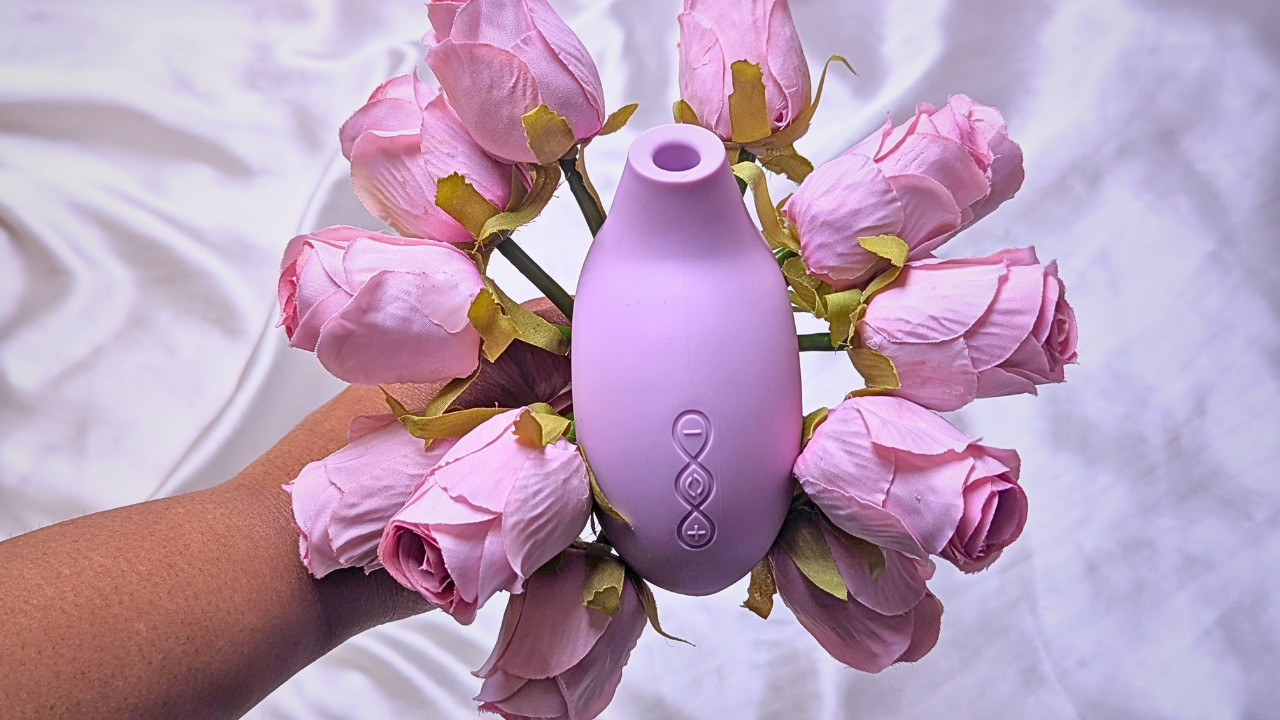 LELO SONA 3 Cruise clitoral vibrator in a bouquet of roses