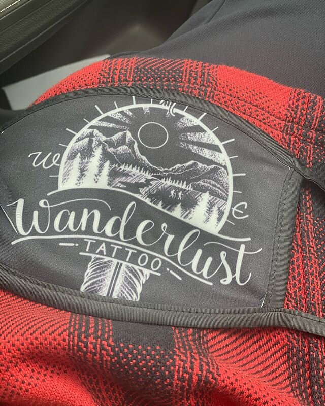 Masks with my logo.  10$ I can ship for a few extra $$ #wanderlust #masks