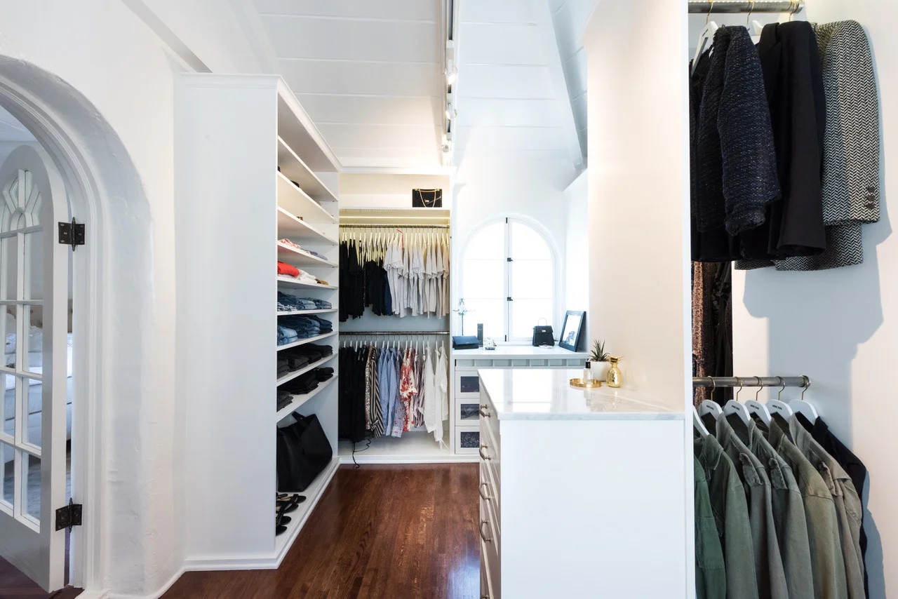HOW OFTEN DO YOU PURGE ITEMS FROM YOUR CLOSET? "Really often. I keep a SUPER edited closet of what I'm loving and wearing currently along with the few items I'd never get rid of. Otherwise I'm rotating out constantly. I'm not precious about holding onto things."