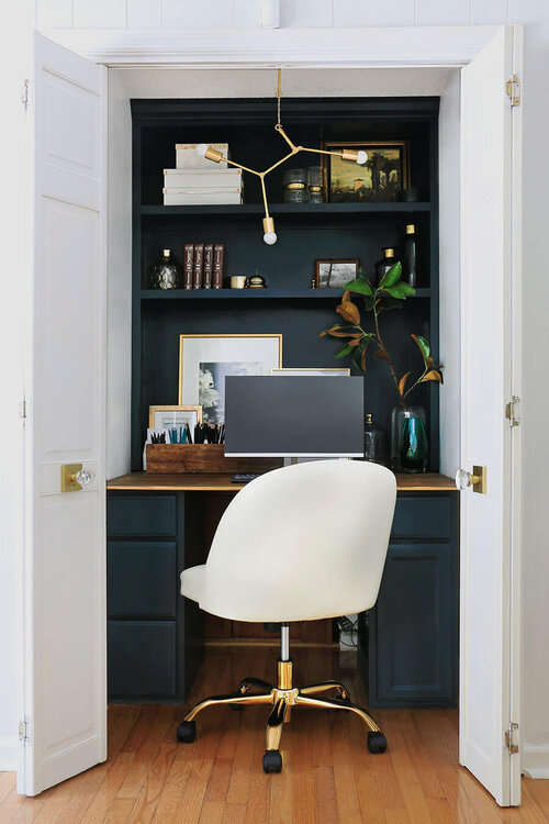 Hawthorne Wardrobe Closet Desk - Instant Home Office