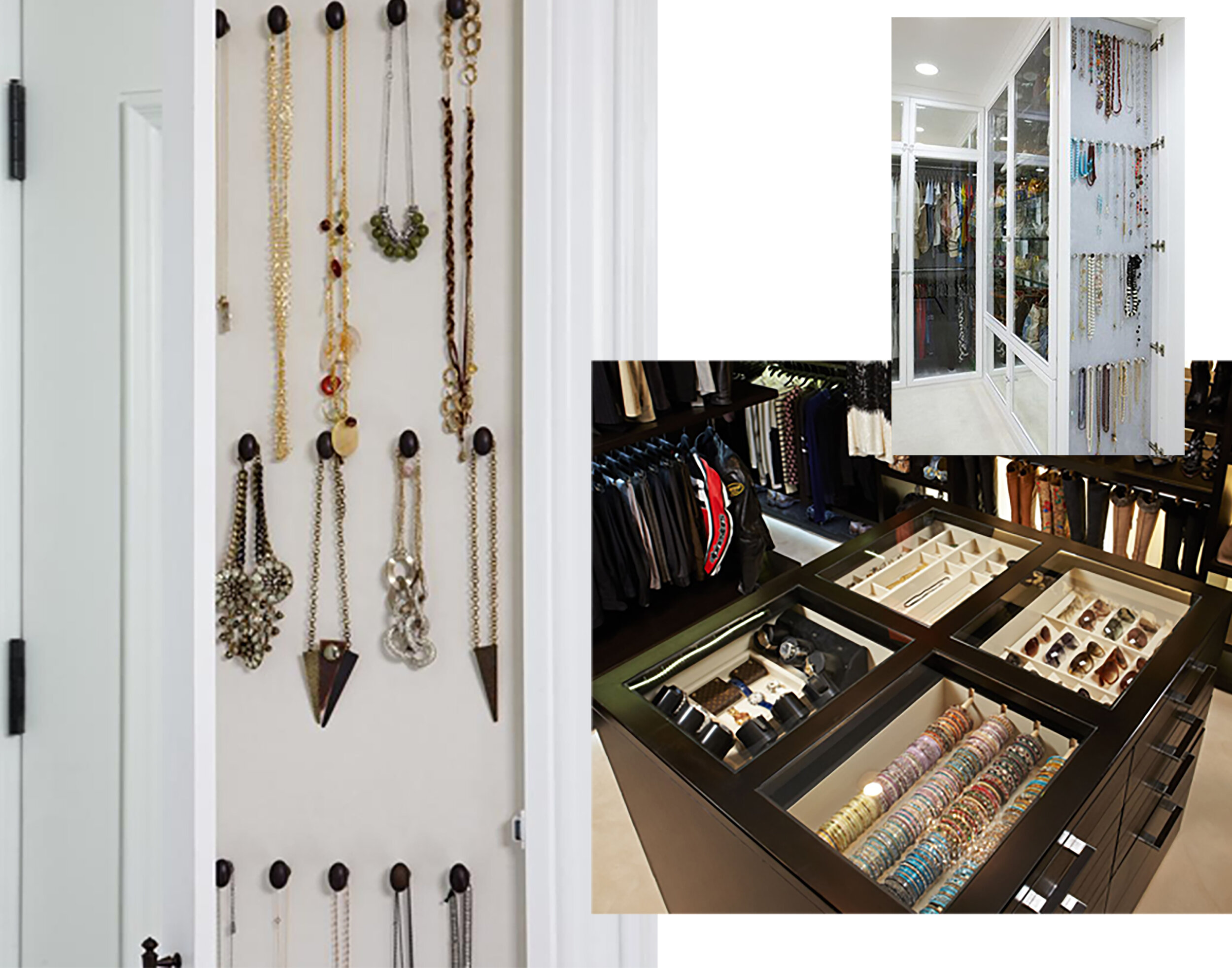 Hooks for Necklaces - Transitional - closet - LA Closet Design