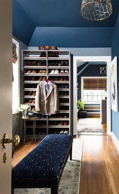 Blue Is The New White La Closet Design - What Color To Paint A Closet