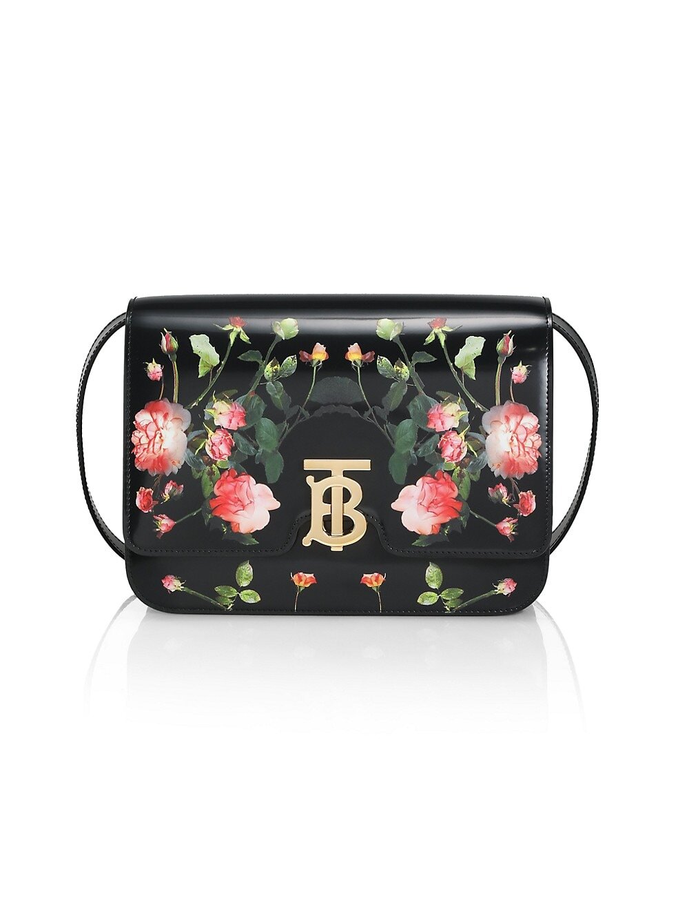 BURBERRY FLORAL LEATHER CROSSBODY