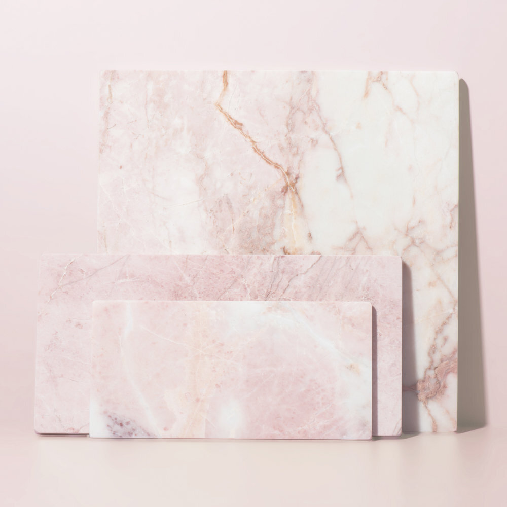 PINK MARBLE SERVING BOARDS