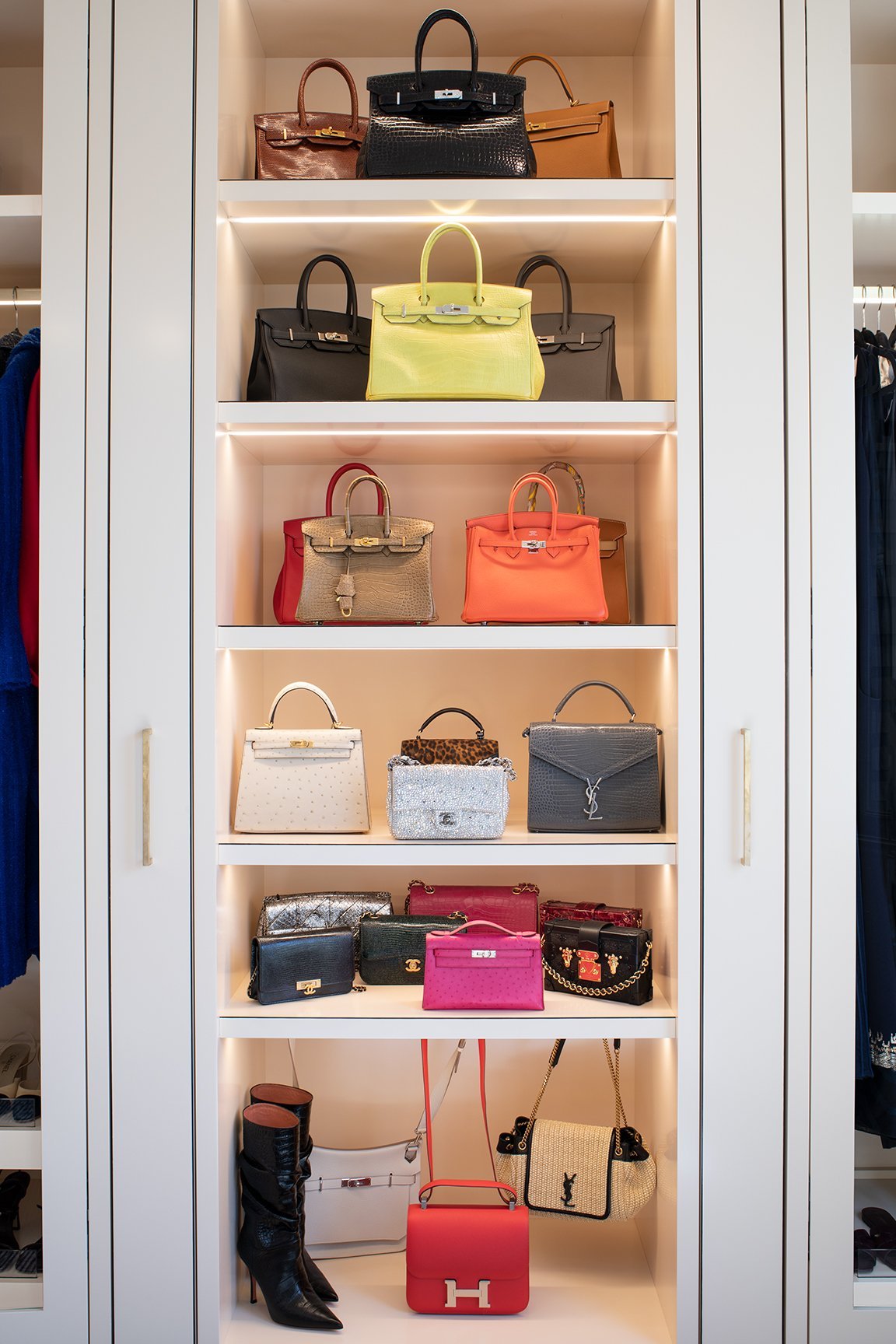 ✖6 Layers DIY Bag Storage Cabinet Dustproof Bag Display Shelf Mintshop |  Shopee Philippines