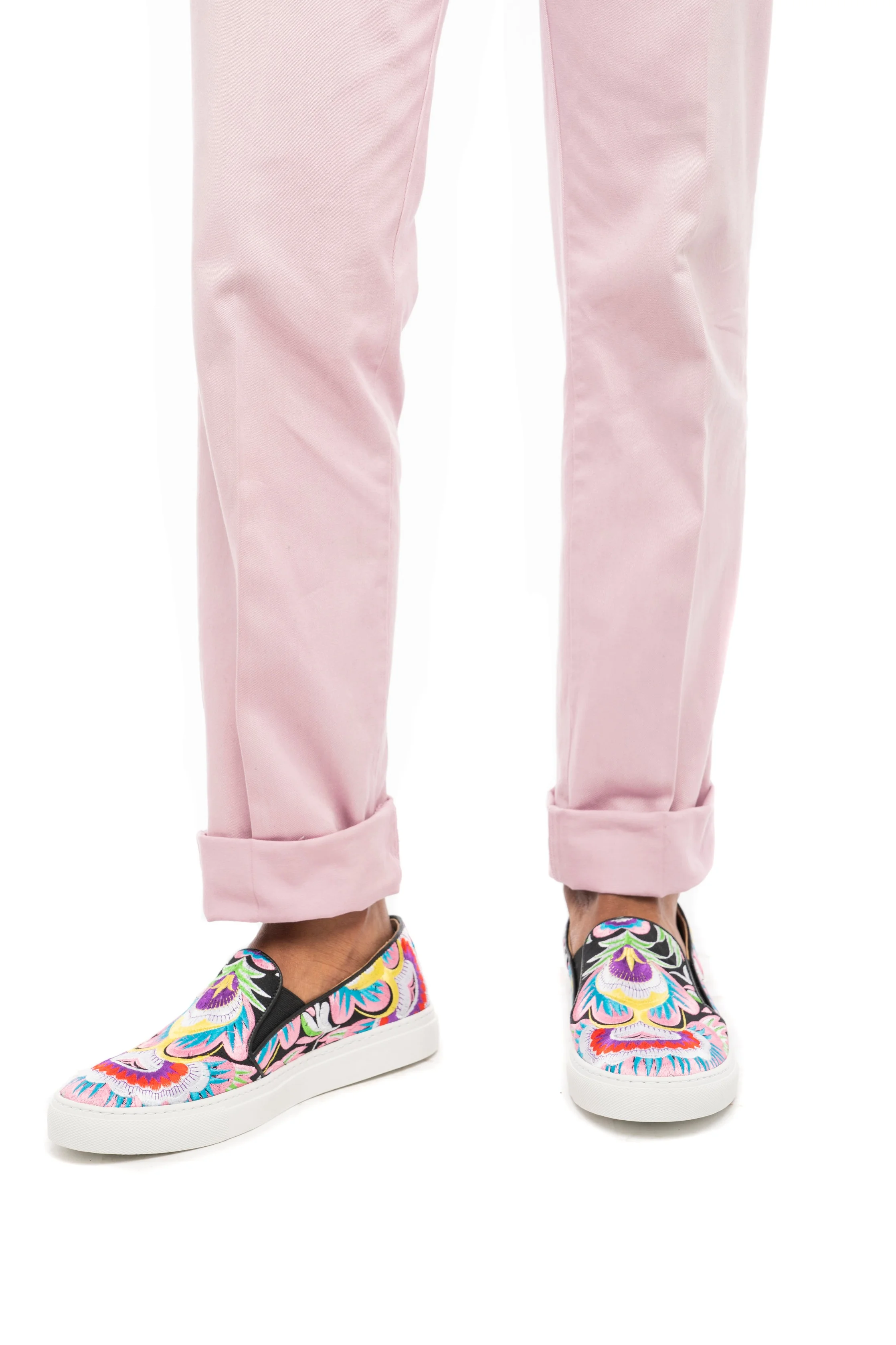 Luxury embroidered slip-on sneaker