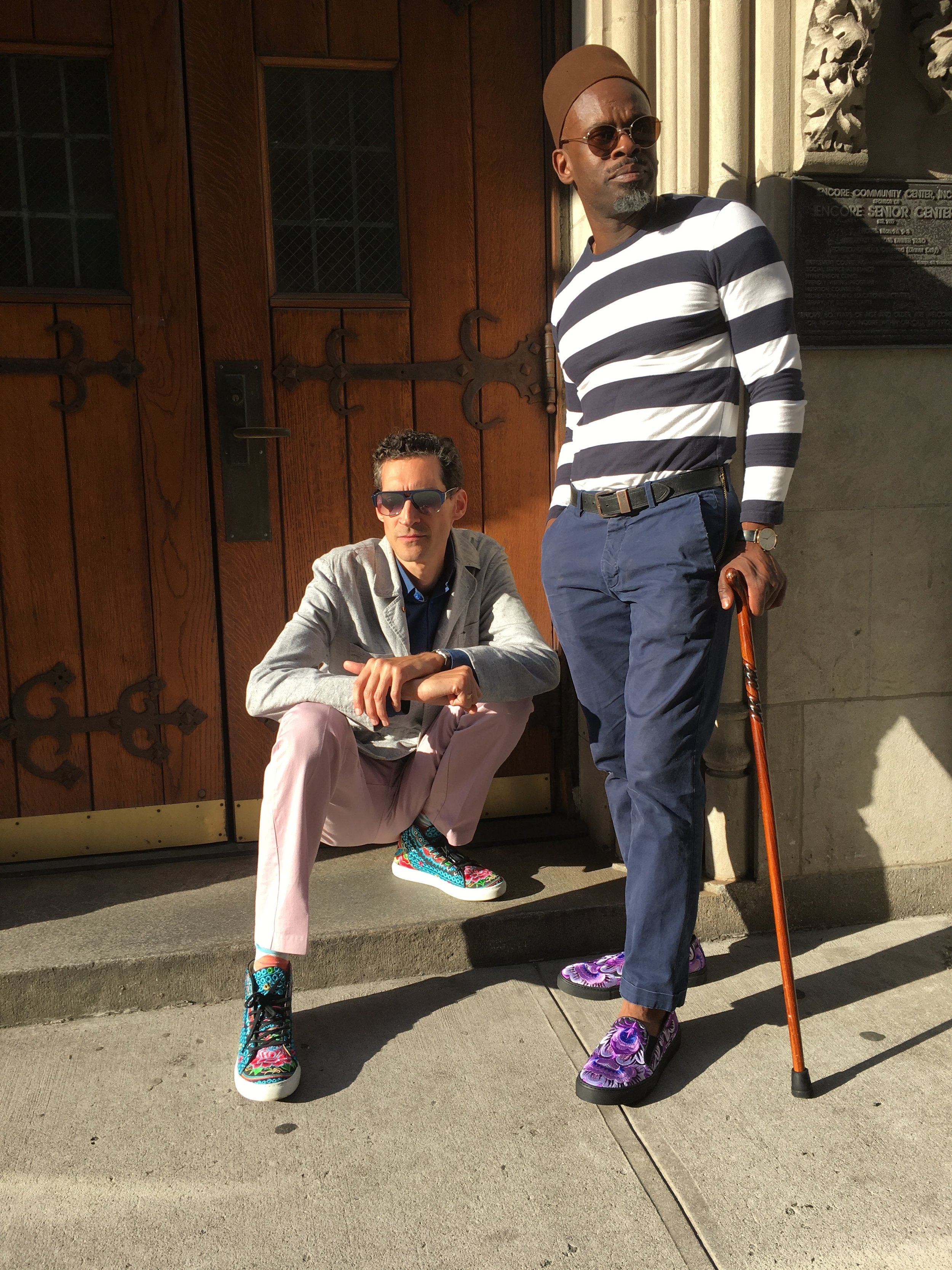 Le Mondeur’s Chief Ambassador, Jordan McLean (left) and Sahr Ngaujah (right).