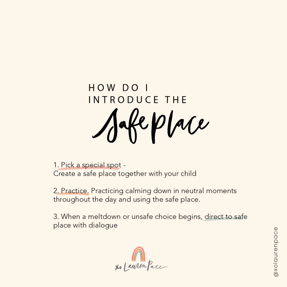 Safe Place Instead Of Time Outs Xo Lauren Pace