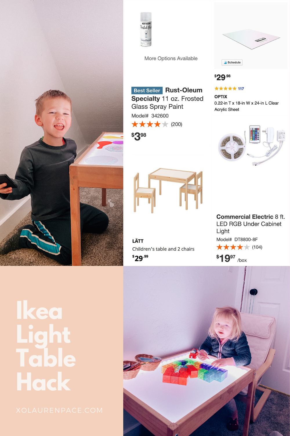 DIY table lumineuse - IKEA HACK 