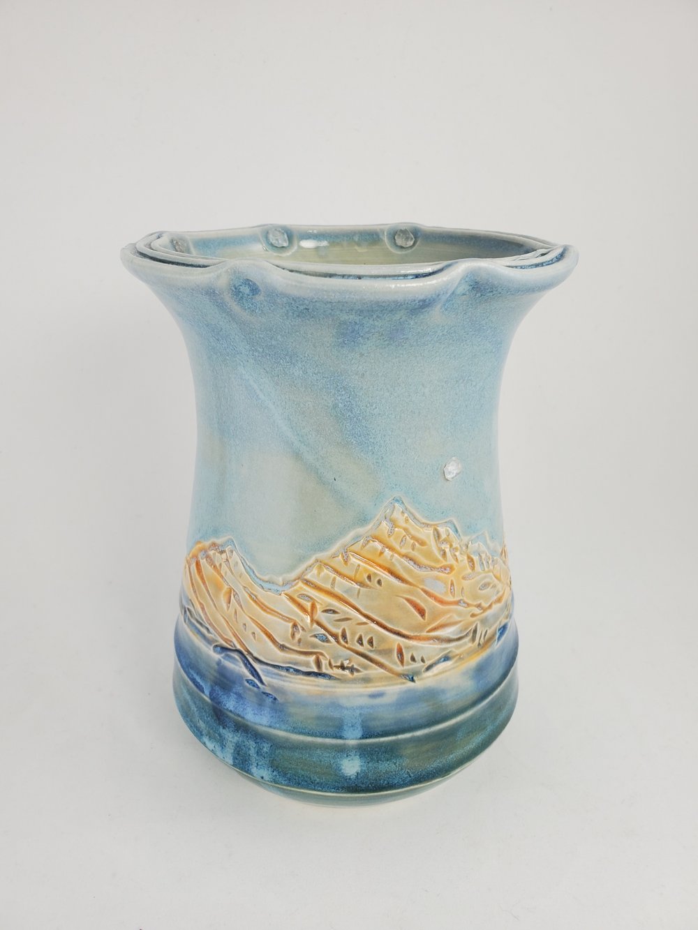 Mountain Vase with Semiprecious stones